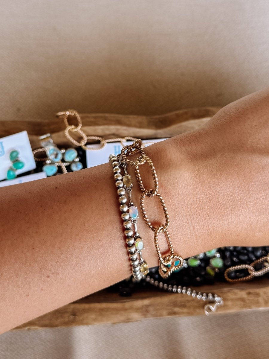 Gold Rope Chain Bracelet - bracelet - Horseshoe J & Co.