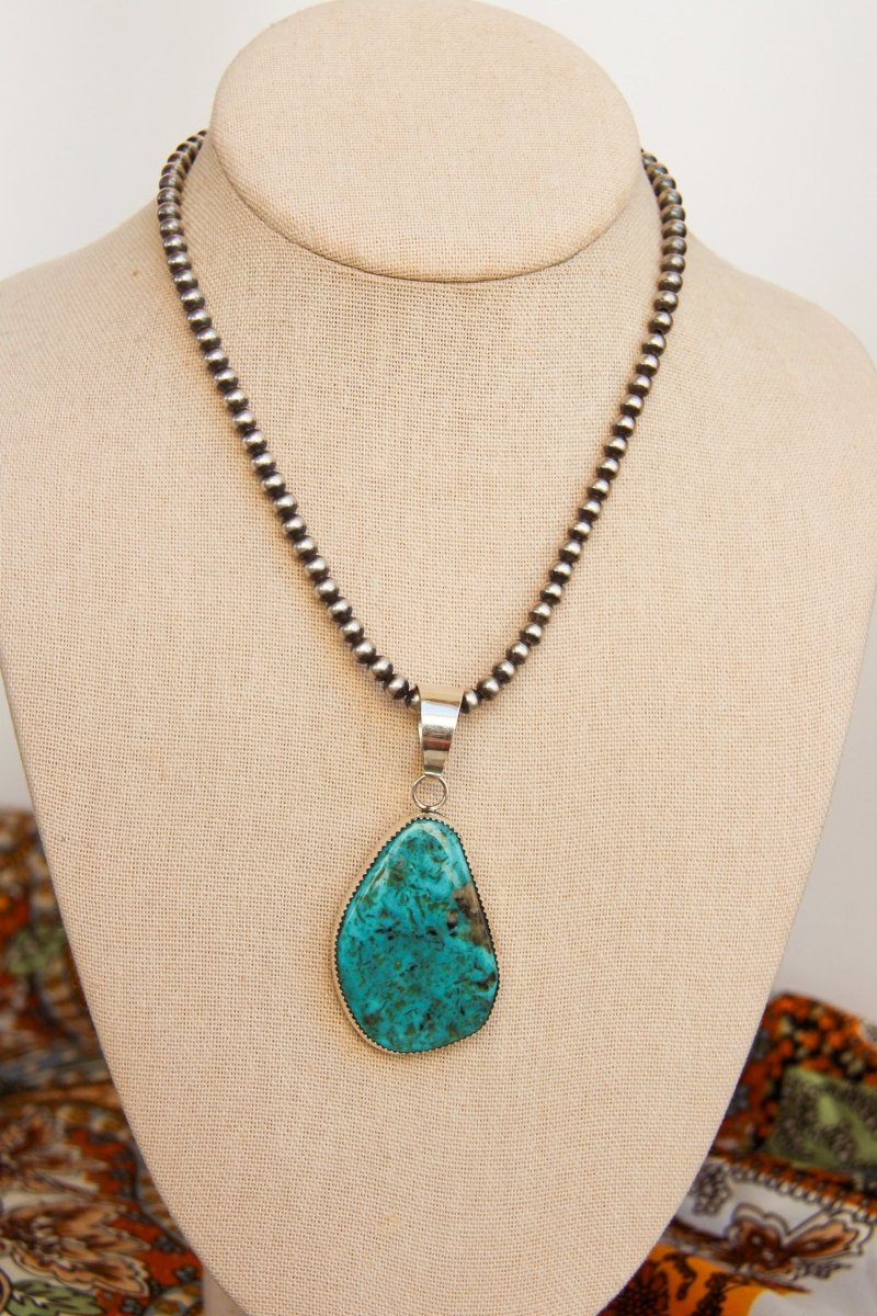 Goliad Turquoise Necklace Pendant - Horseshoe J & Co.