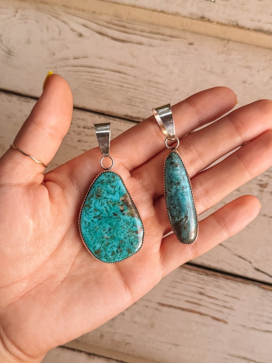 Goliad Turquoise Necklace Pendant - Horseshoe J & Co.