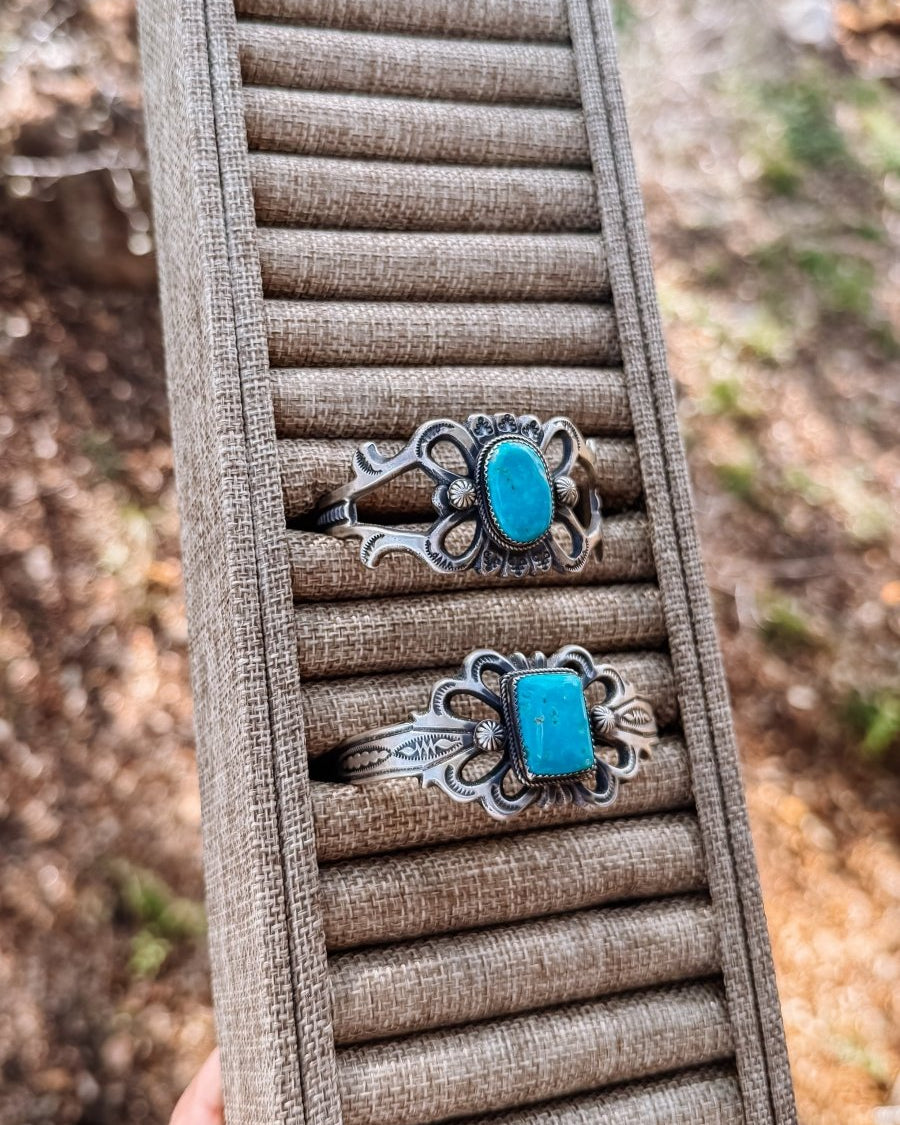 Hereford Cast Turquoise Cuff Bracelet - Horseshoe J & Co.