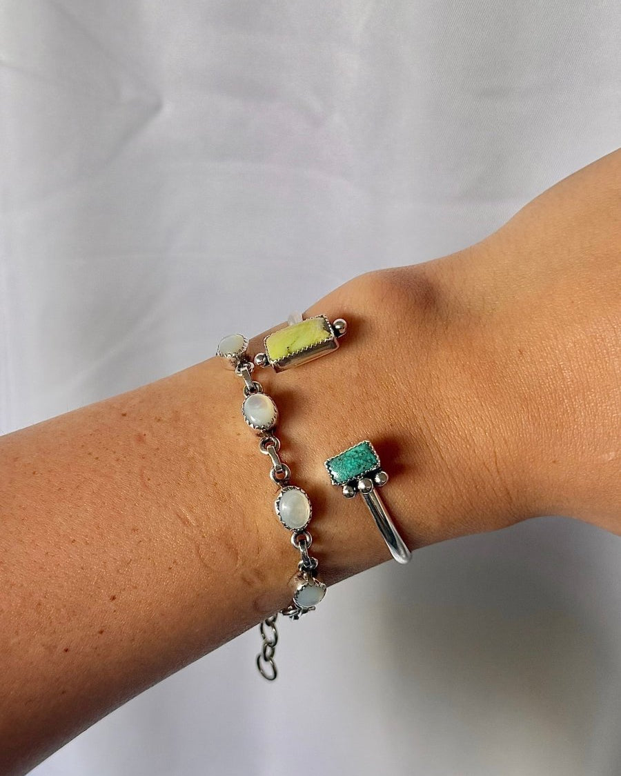 Hiland Palomino + Turquoise Cuff Bracelet - Horseshoe J & Co.