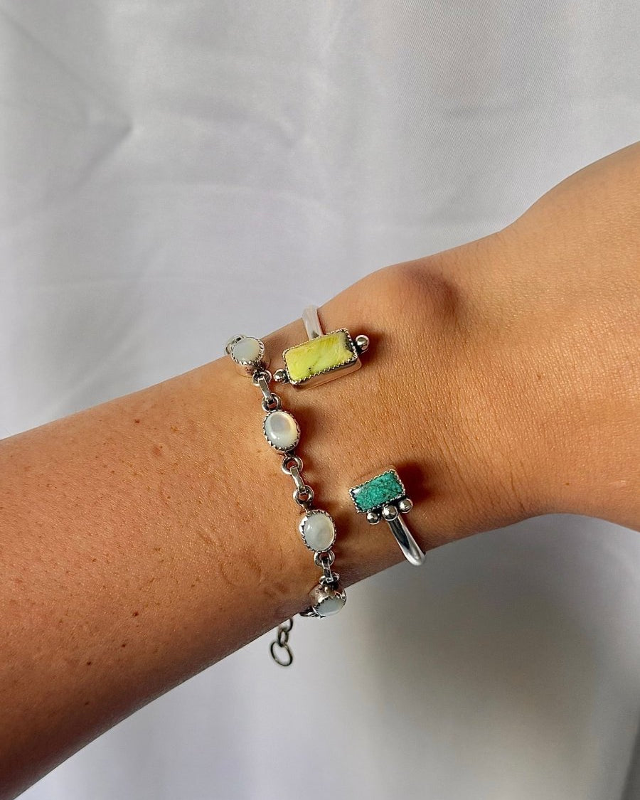 Hiland Palomino + Turquoise Cuff Bracelet - Horseshoe J & Co.