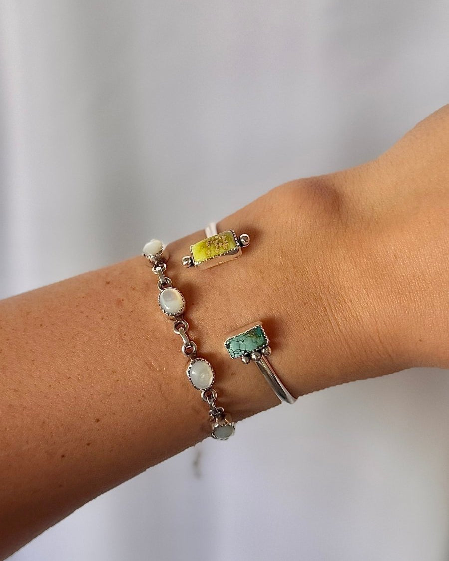 Hiland Palomino + Turquoise Cuff Bracelet - Horseshoe J & Co.