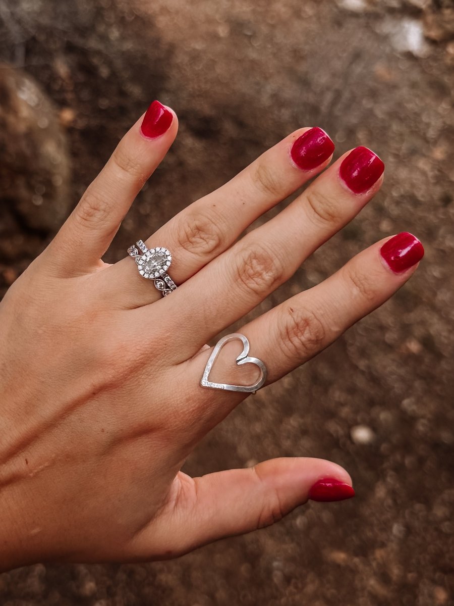 Hope Silver Heart Ring - Horseshoe J & Co.