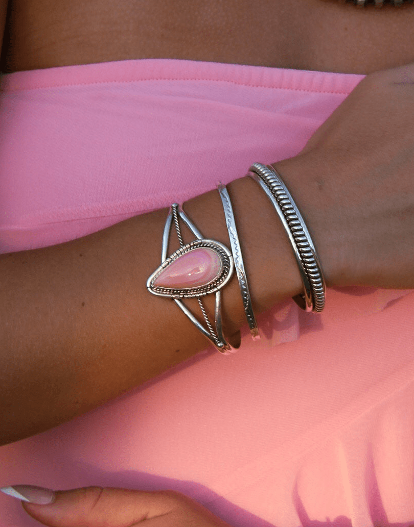 I Walk The Line Stamped Cuff Bracelet - Horseshoe J & Co.