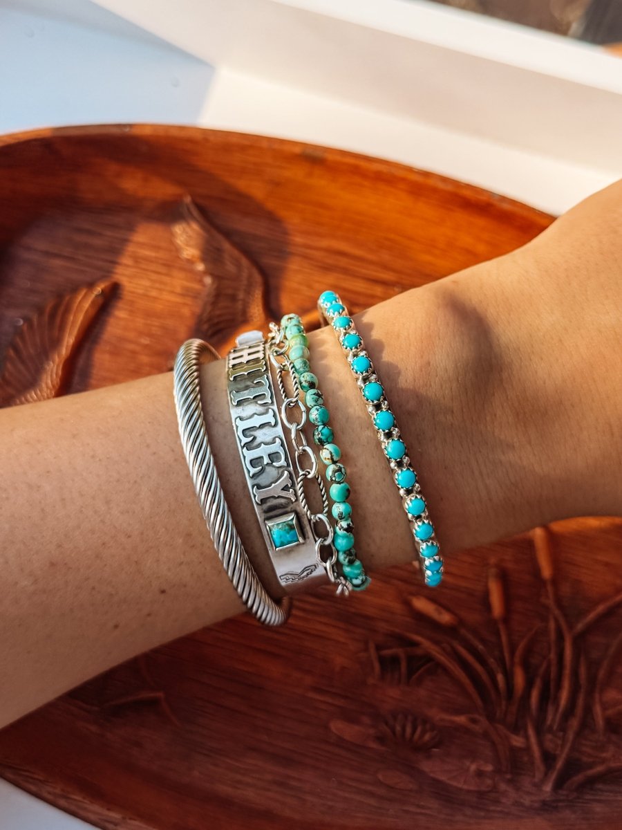 Junction Turquoise Bangle Bracelet - Horseshoe J & Co.