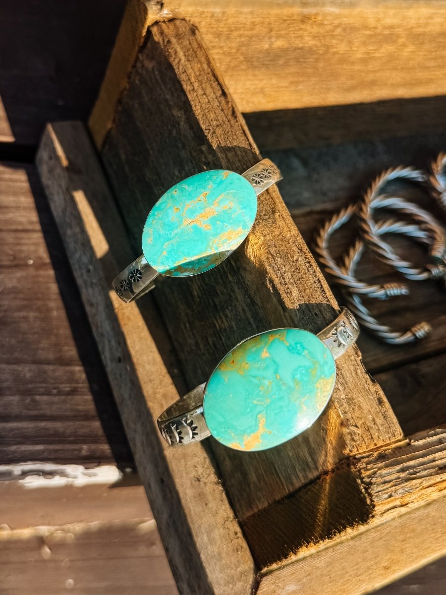 Kingwood Turquoise Cuff Bracelet - Horseshoe J & Co.