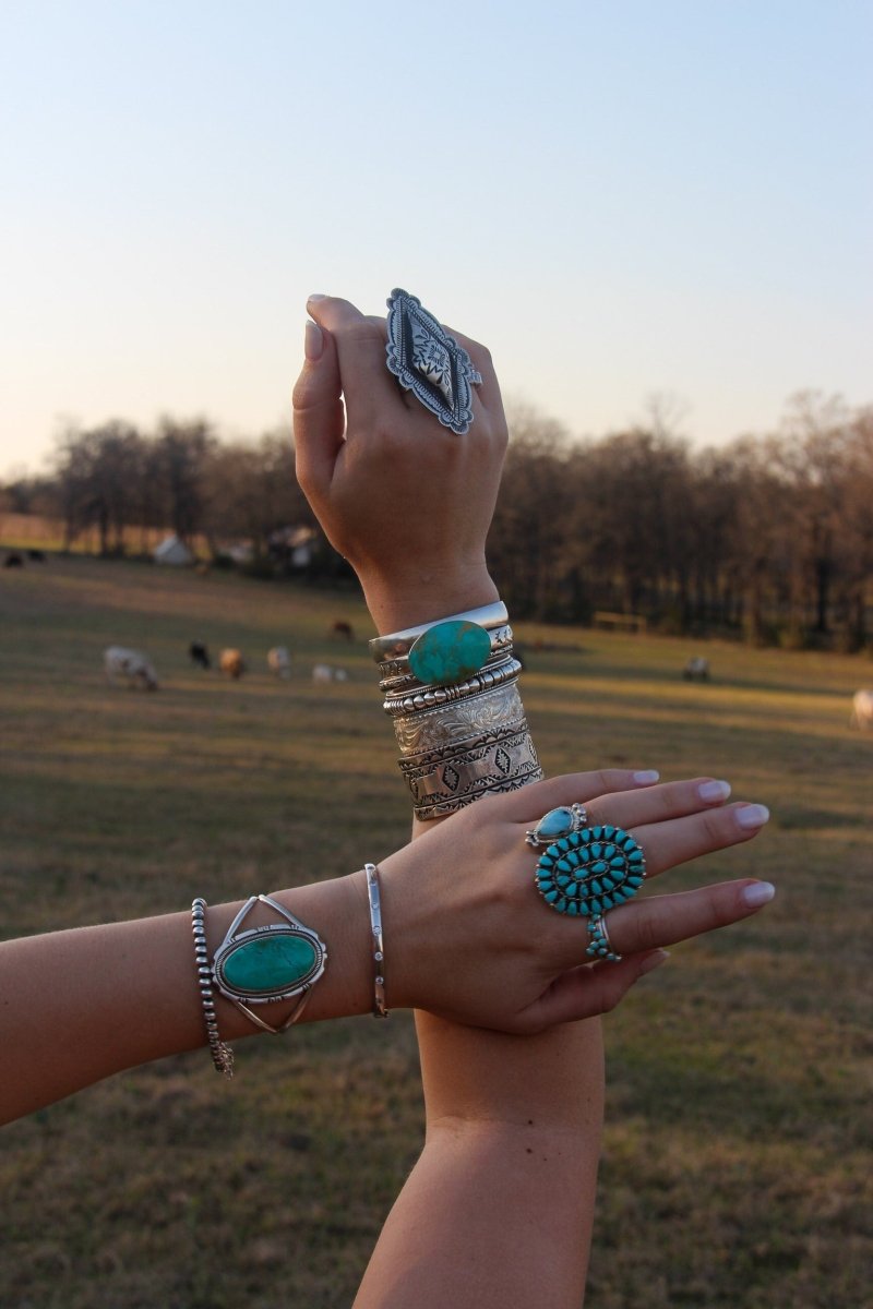 Kingwood Turquoise Cuff Bracelet - Horseshoe J & Co.