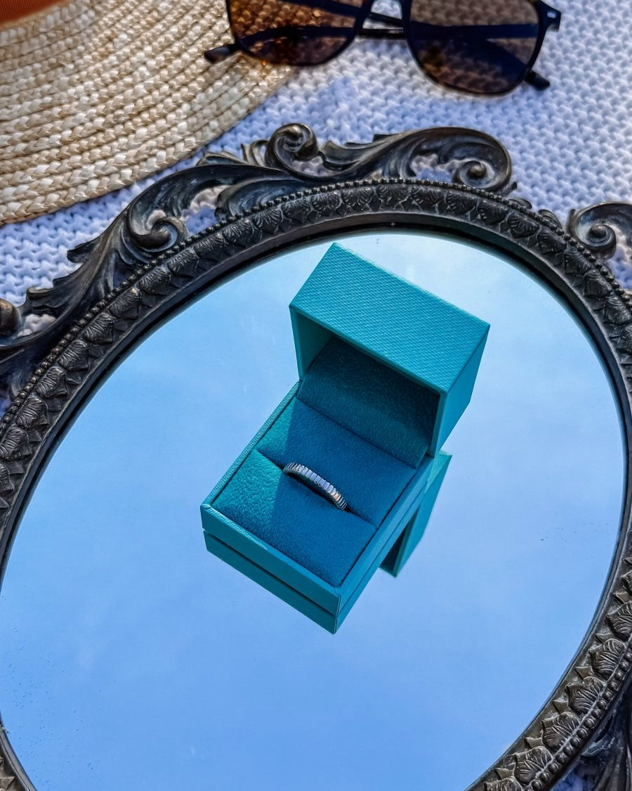 Kirby Silver Textured Ring - Horseshoe J & Co.
