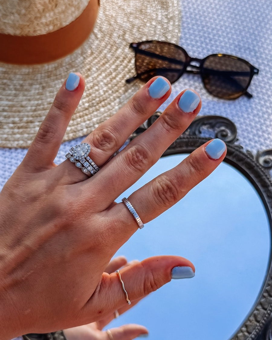 Kirby Silver Textured Ring - Horseshoe J & Co.