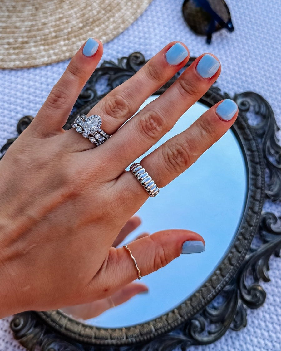 Kirby Statement Textured Ring - Horseshoe J & Co.