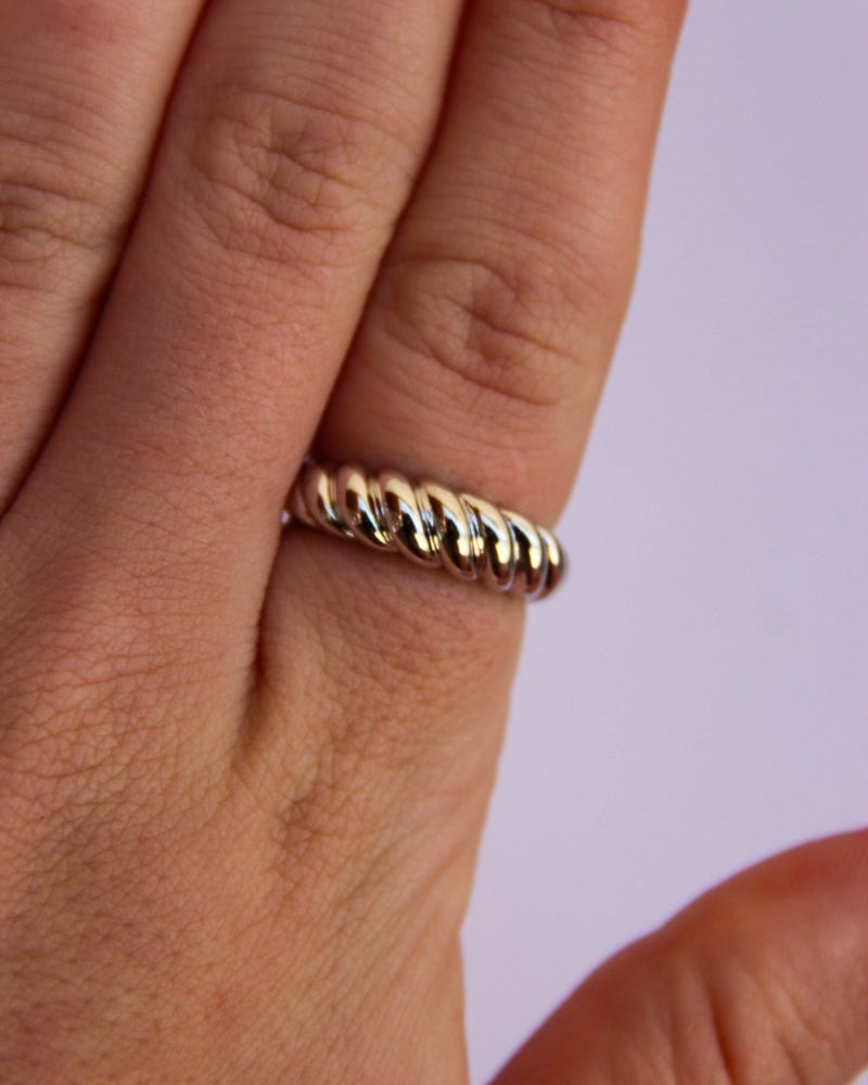 Ledger Croissant Ring - Horseshoe J & Co.