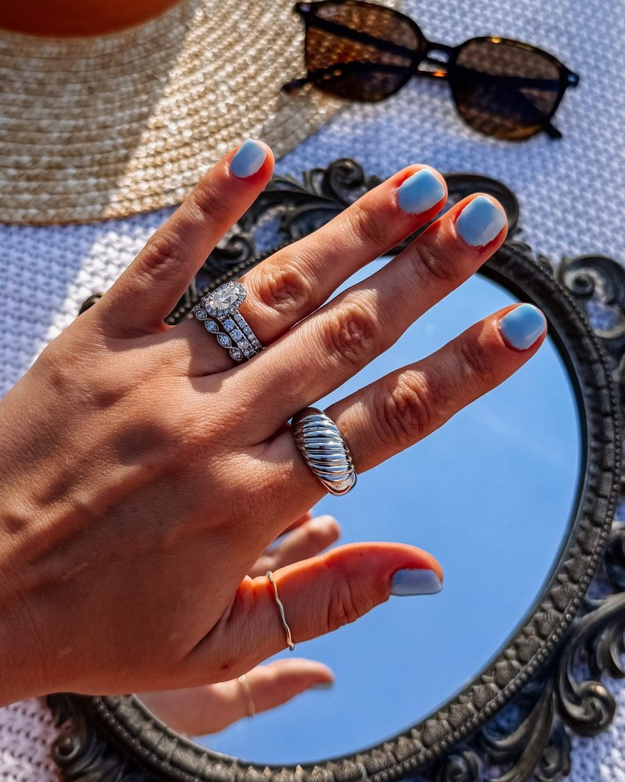Ledger Large Croissant Ring - Horseshoe J & Co.