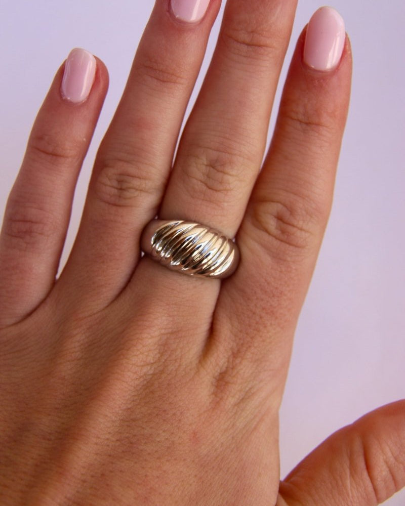 Ledger Large Croissant Ring - Horseshoe J & Co.