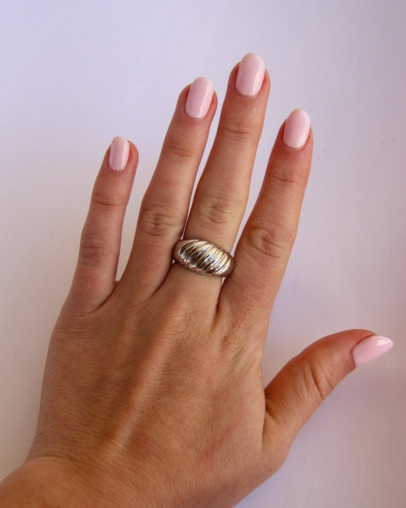 Ledger Large Croissant Ring - Horseshoe J & Co.