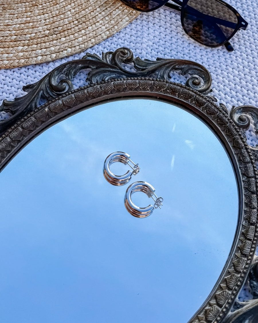 Libby 24mm Chunky Tube Hoops - Horseshoe J & Co.