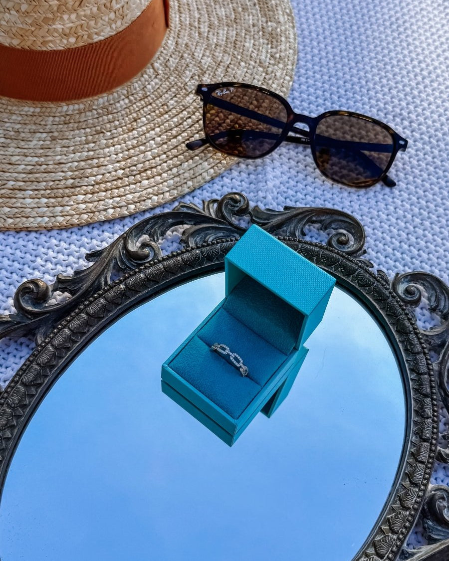 Lincoln Pavé Link Ring - Horseshoe J & Co.