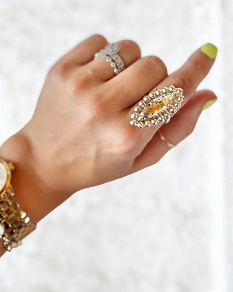 Lyman Silver Adjustable Ring - Horseshoe J & Co.