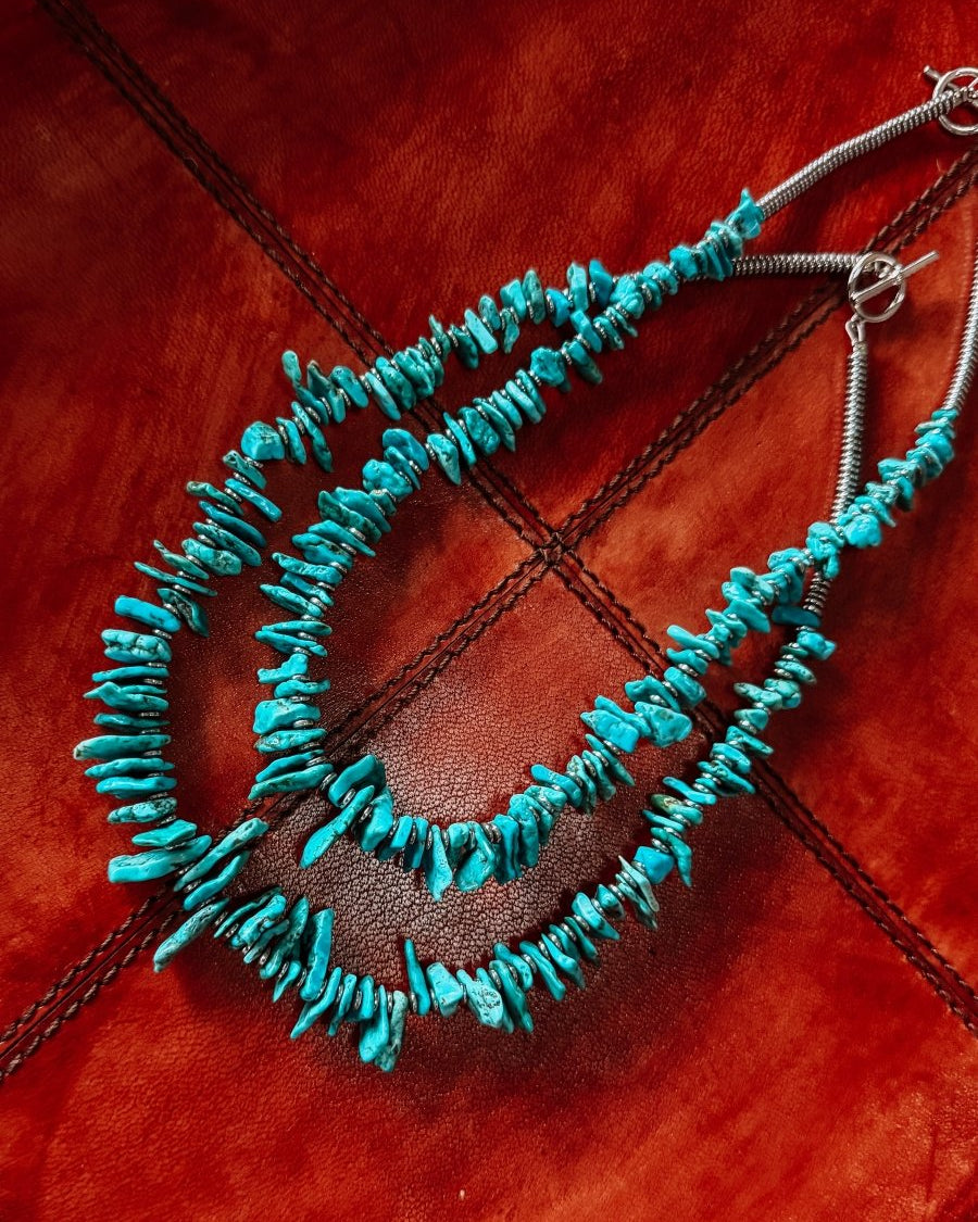 Maricopa Jagged Turquoise Necklace - Horseshoe J & Co.
