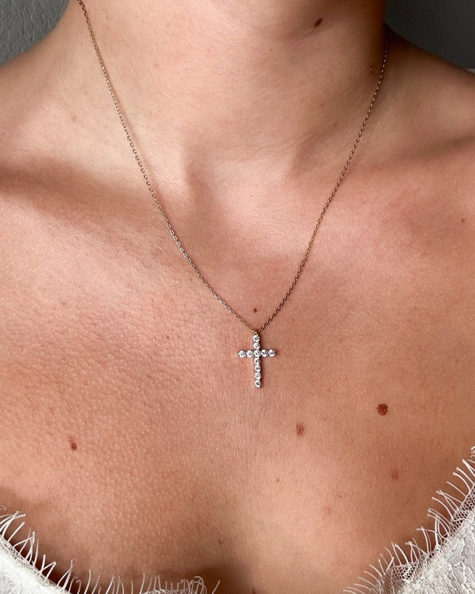 Missoula Large Studded Cross Necklace - Horseshoe J & Co.