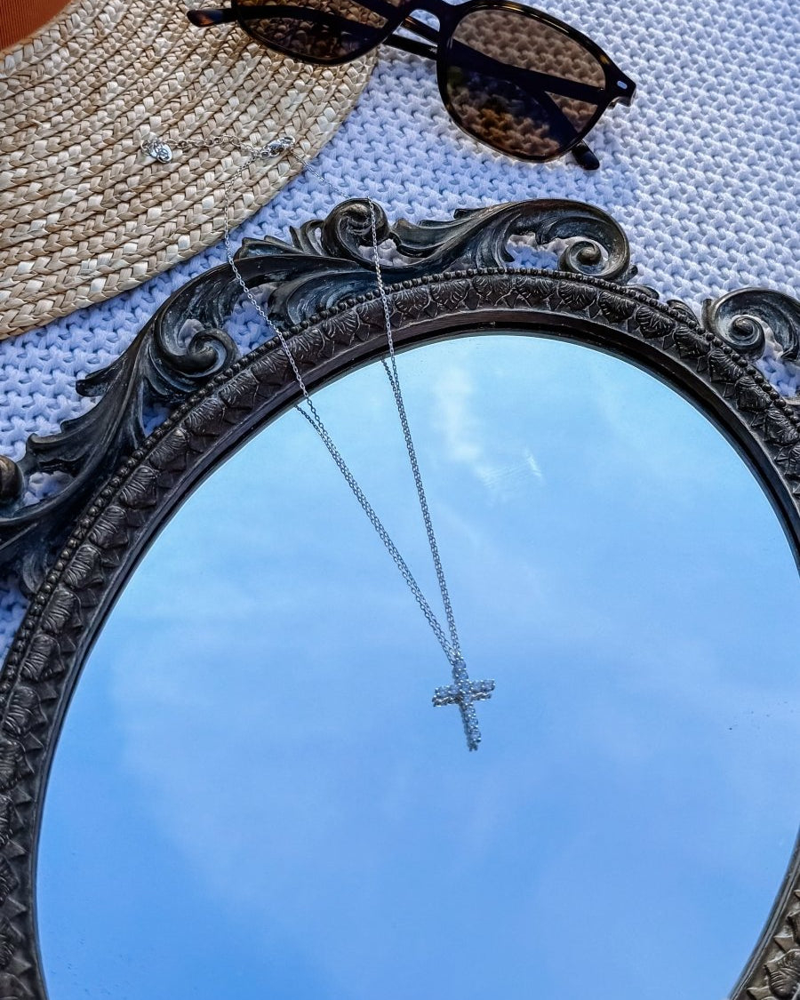 Missoula Large Studded Cross Necklace - Horseshoe J & Co.