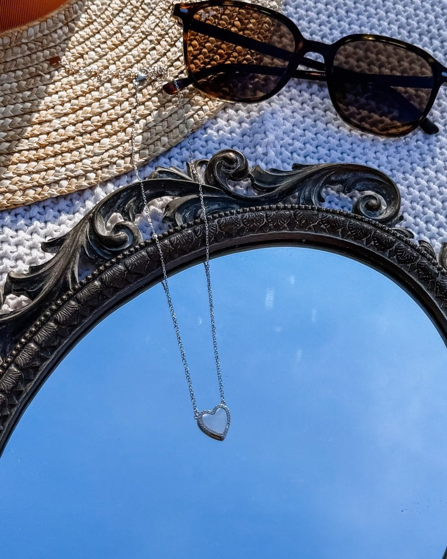 Molt Mother of Pearl Heart Necklace - Horseshoe J & Co.