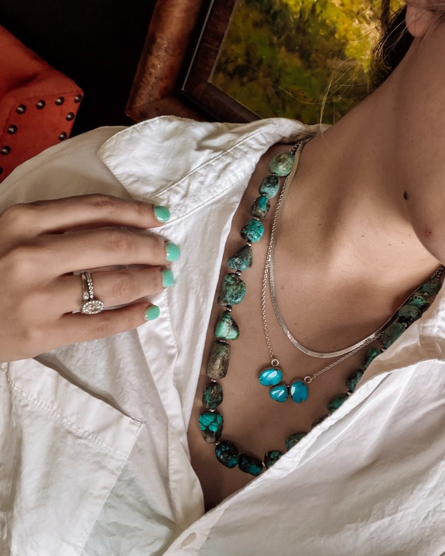 Morenci Turquoise Nugget Necklace - Horseshoe J & Co.