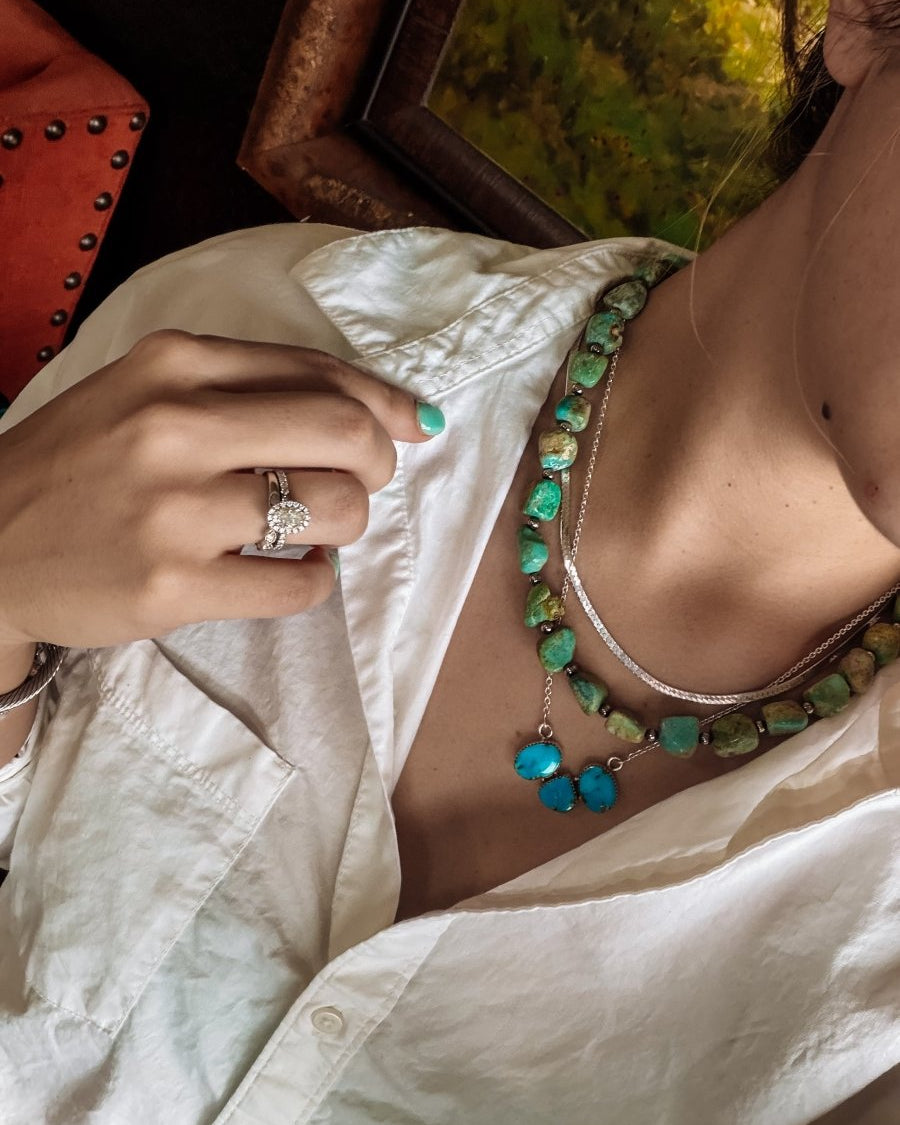 Morenci Turquoise Nugget Necklace - Horseshoe J & Co.