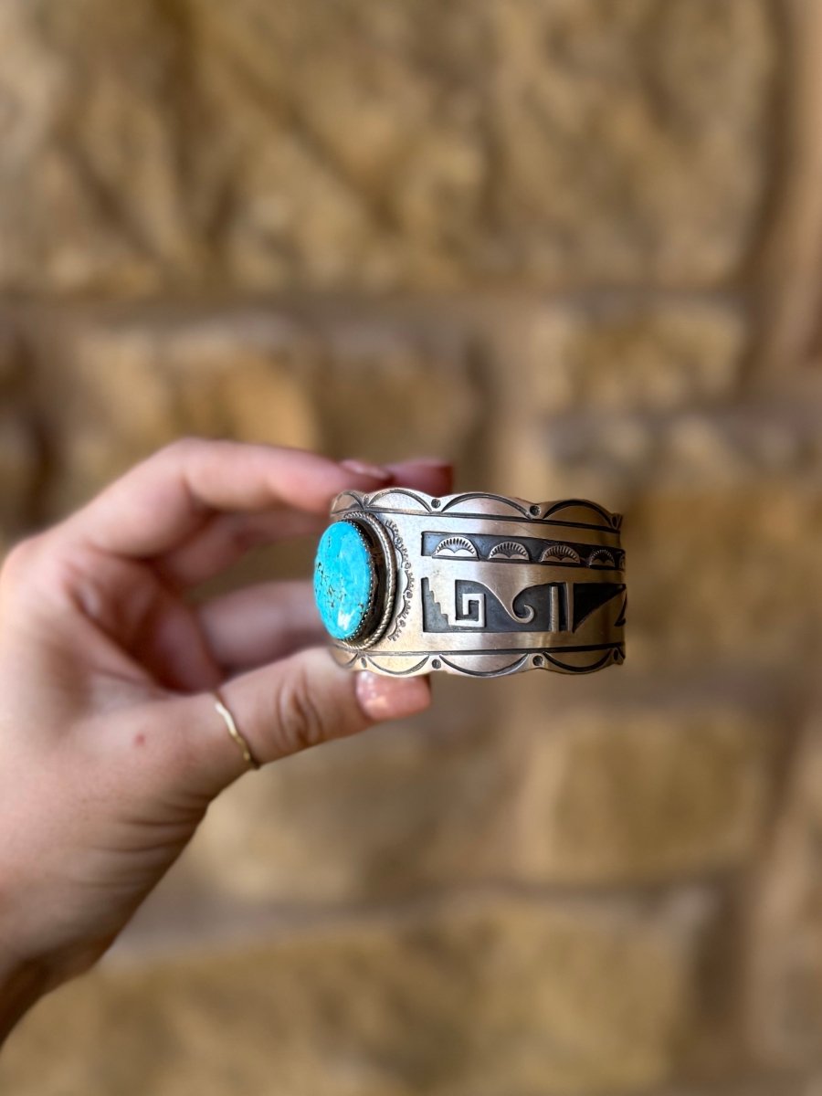 Moulton Turquoise Cuff Bracelet - Horseshoe J & Co.
