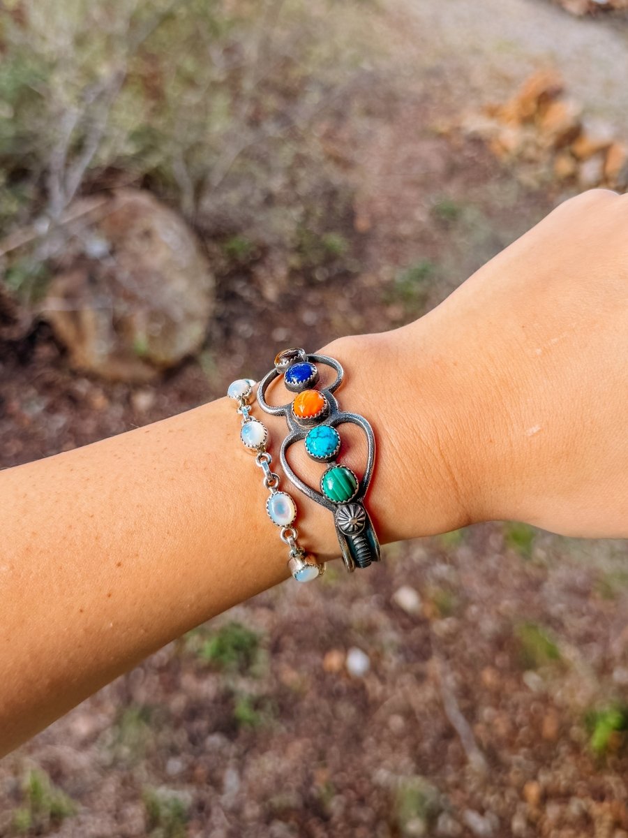 Newbern Multi - Stone Cuff Bracelet - Horseshoe J & Co.