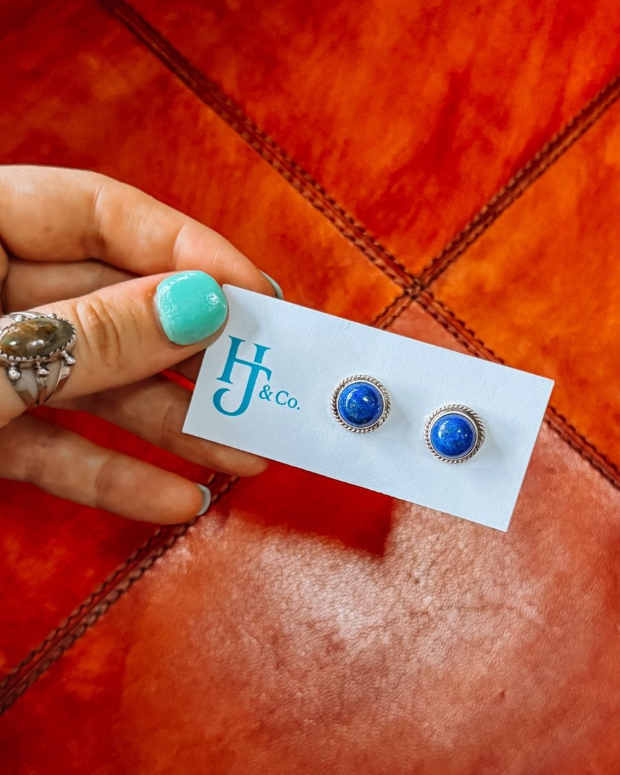 Niota Blue Lapis Earrings - Horseshoe J & Co.