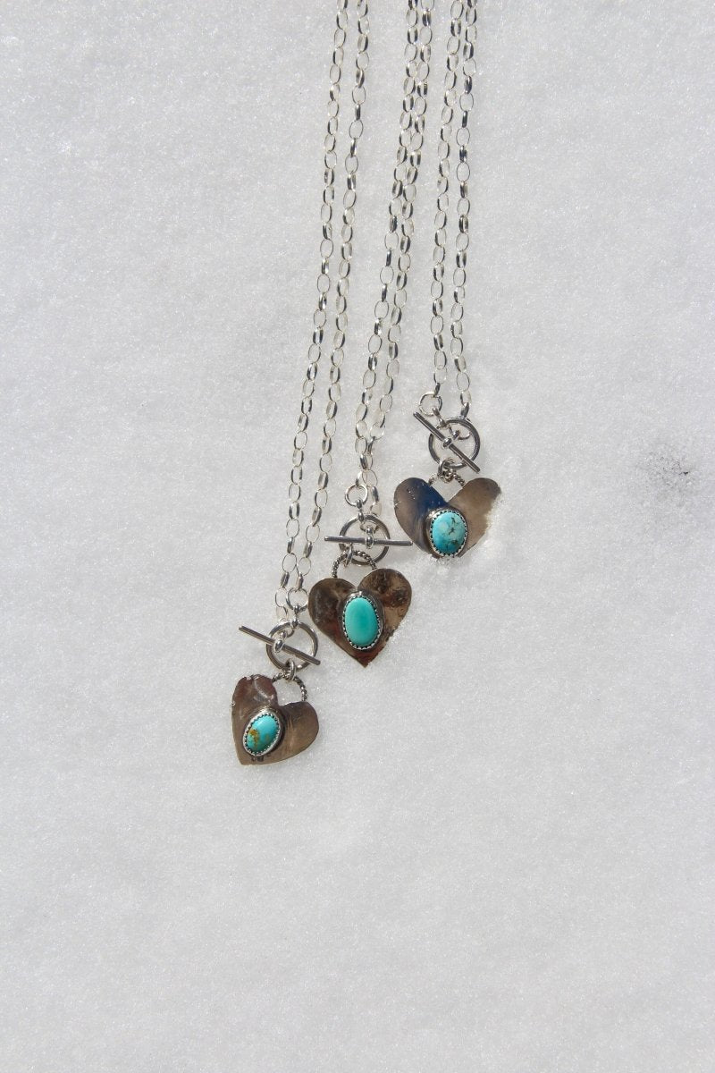 Paloma Turquoise Toggle Heart Necklace - Horseshoe J & Co.
