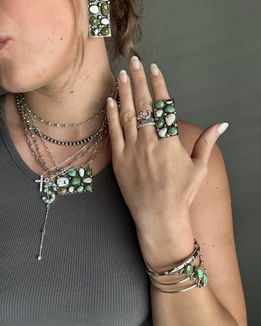 Poston Emerald Valley Turquoise Bangle - Horseshoe J & Co.