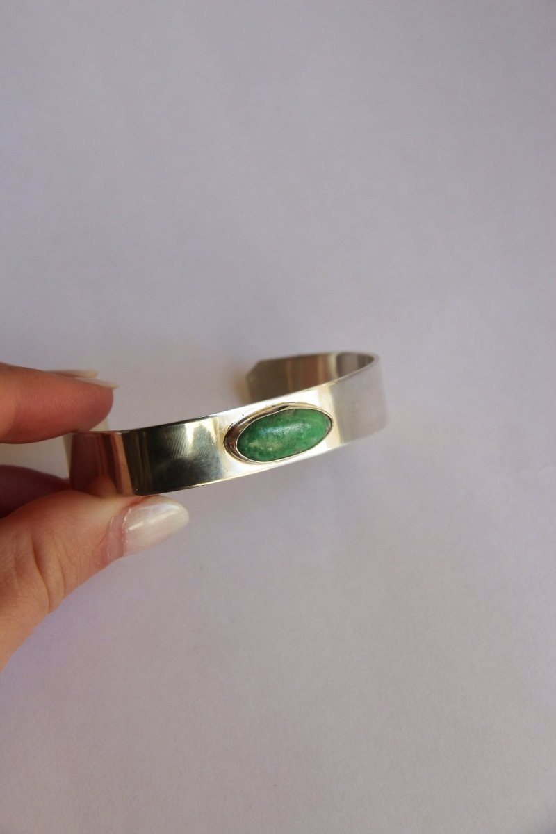 Ralston Green Thick Cuff Bracelet - Horseshoe J & Co.