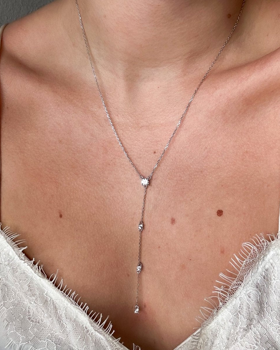 Ramsay Round CZ Lariat Necklace - Horseshoe J & Co.