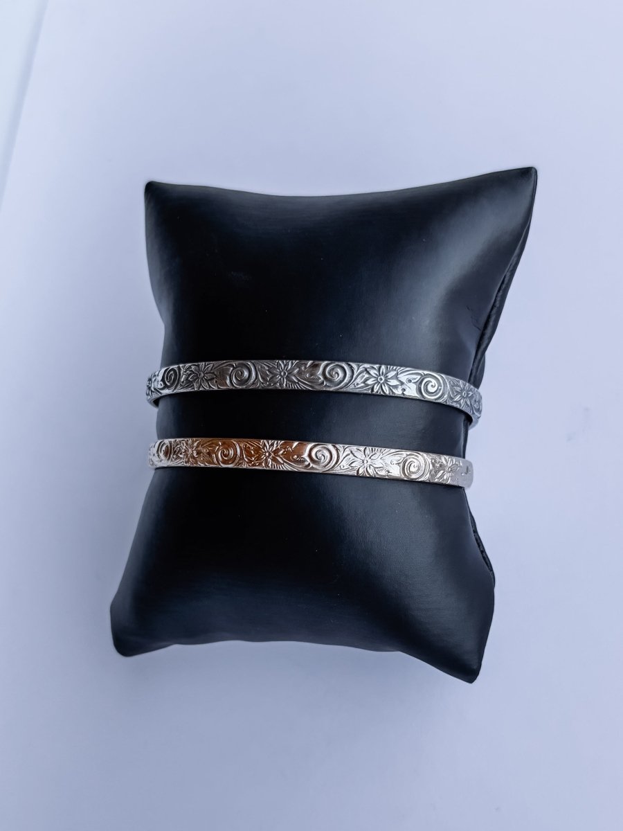 Rankin Gold Filled Patterned Cuff - Horseshoe J & Co.