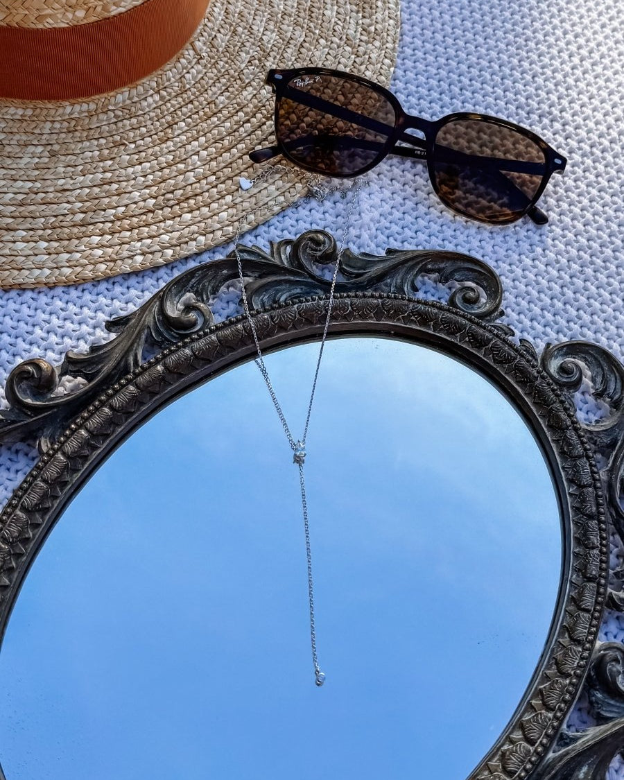 Rollins Pear CZ Lariat - Horseshoe J & Co.