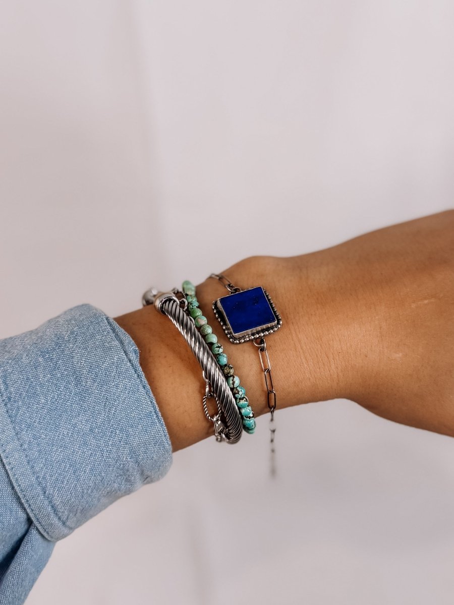 Savoy Blue Lapis Link Bracelet - Horseshoe J & Co.
