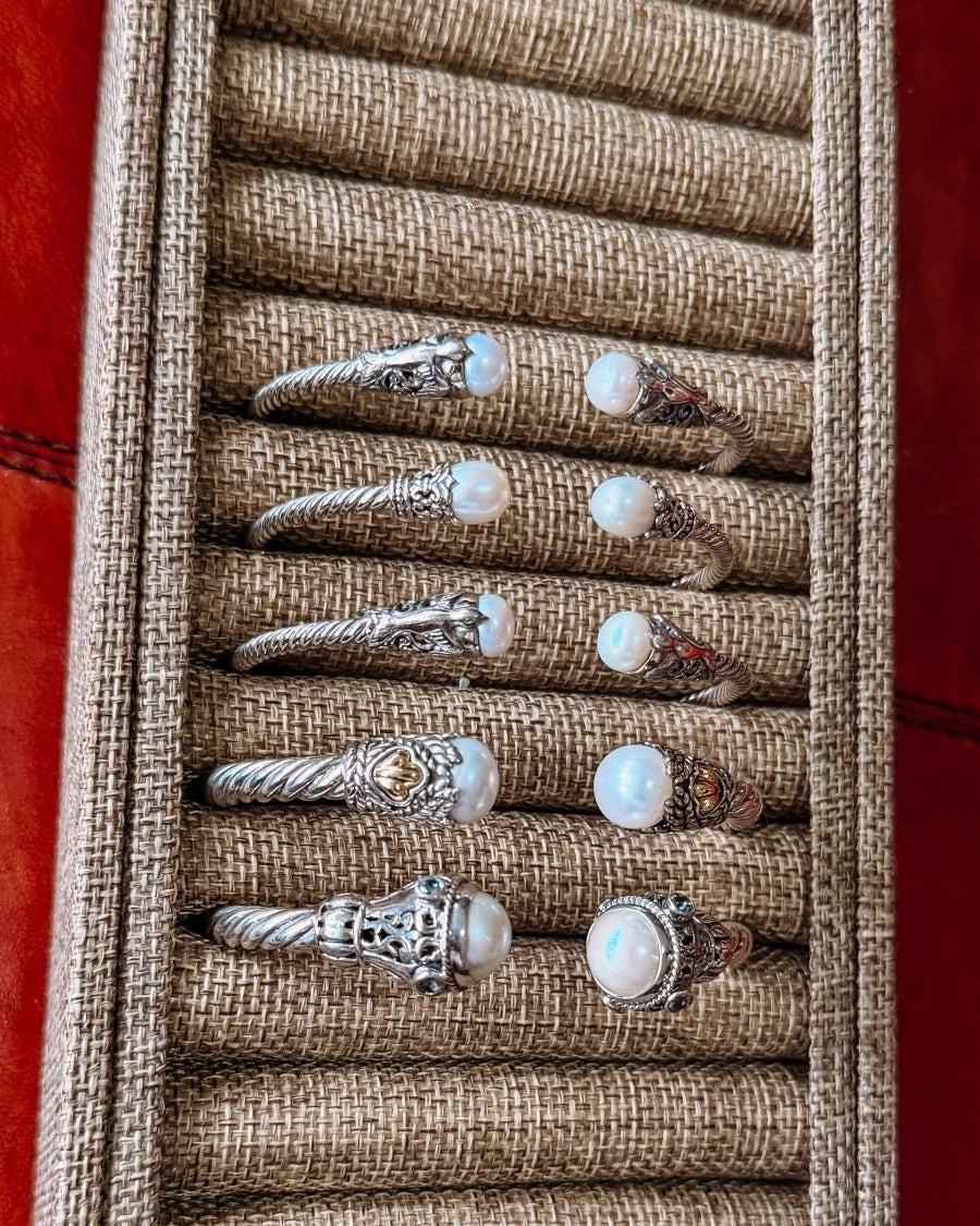 Spiffy Pearl Cable Bracelet - Horseshoe J & Co.