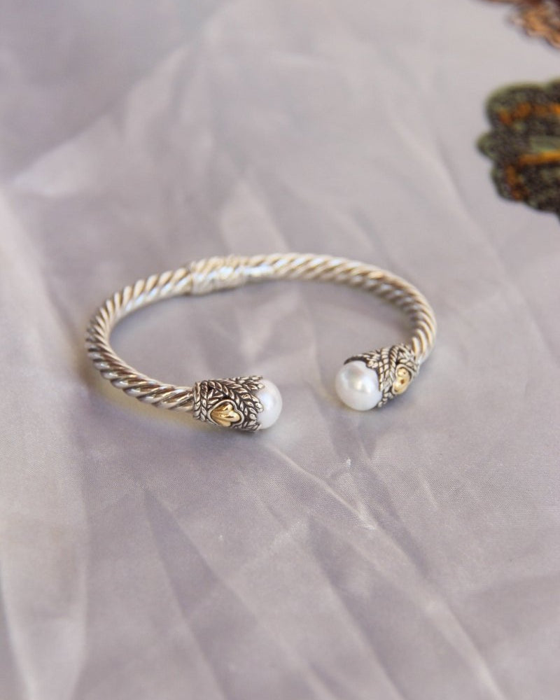 Spiffy Pearl Cable Bracelet - Horseshoe J & Co.