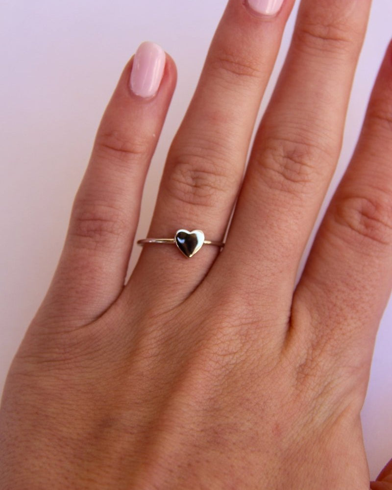 Westby Silver Heart Ring - Horseshoe J & Co.