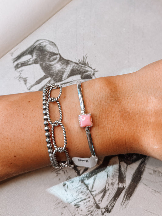 Muenster Pink Conch Cuff Bracelet