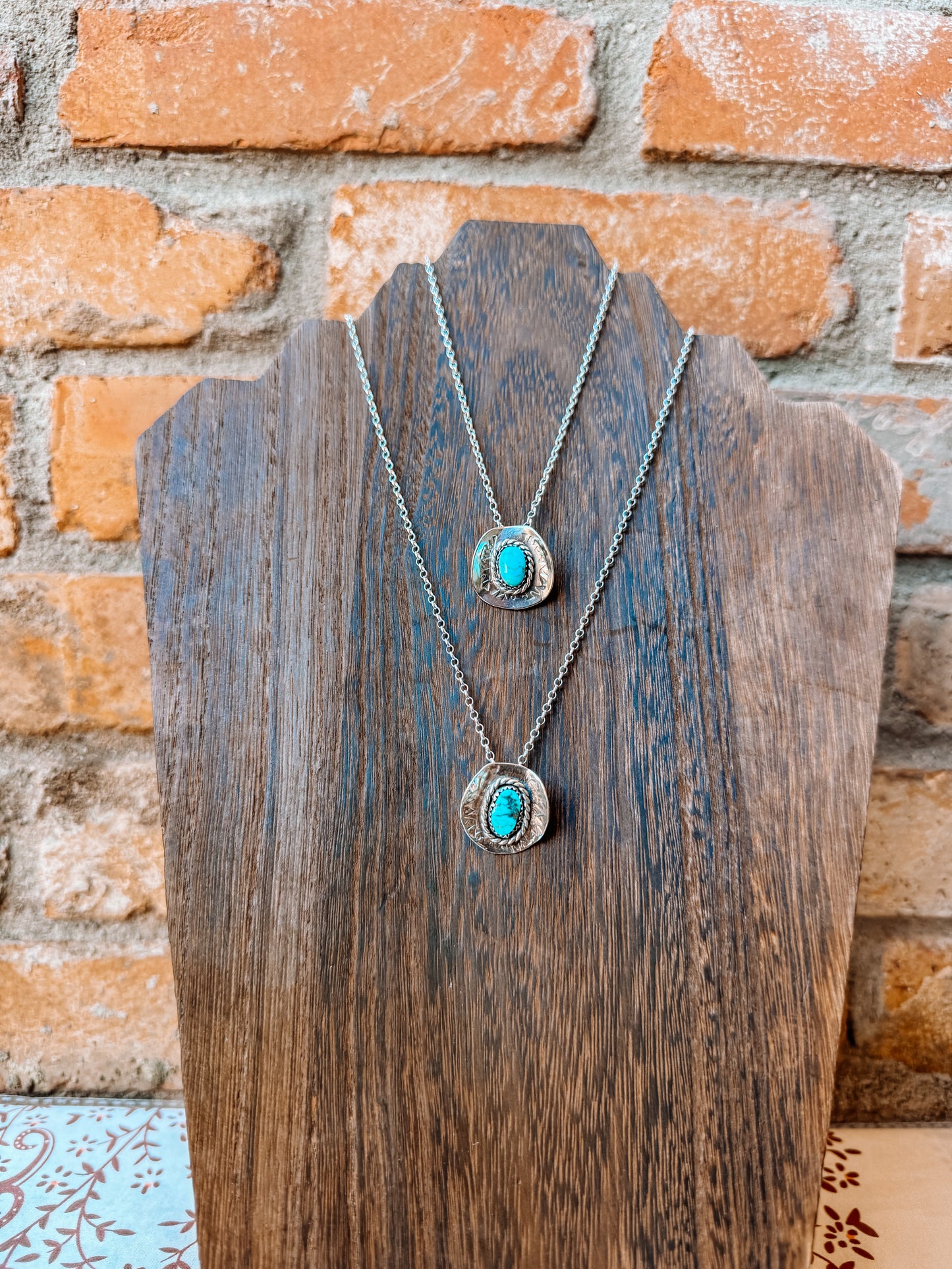 Turquoise Cowboy Hat Necklace