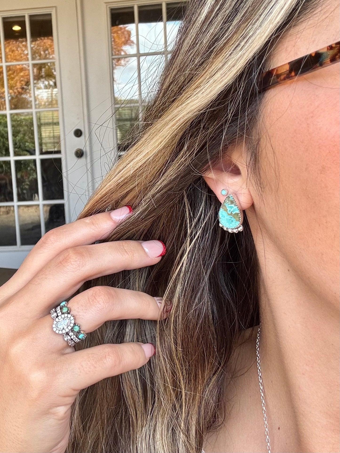 Clint Turquoise Stud Earrings