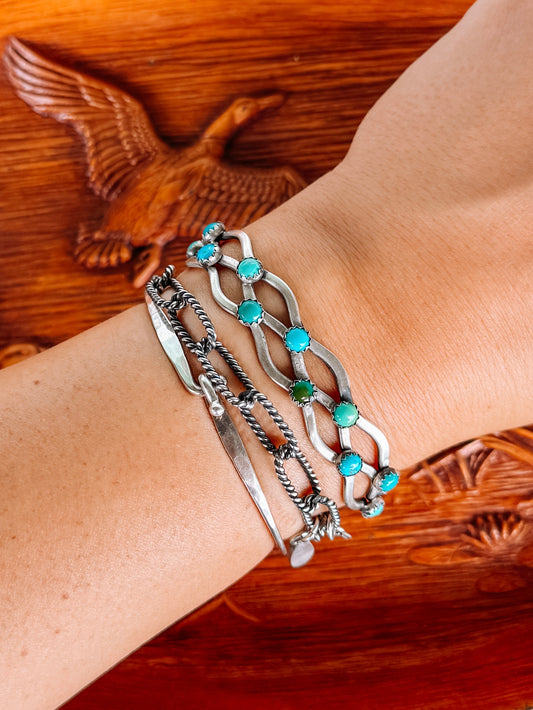 Rhome Turquoise Multi-Stone Cuff Bracelet