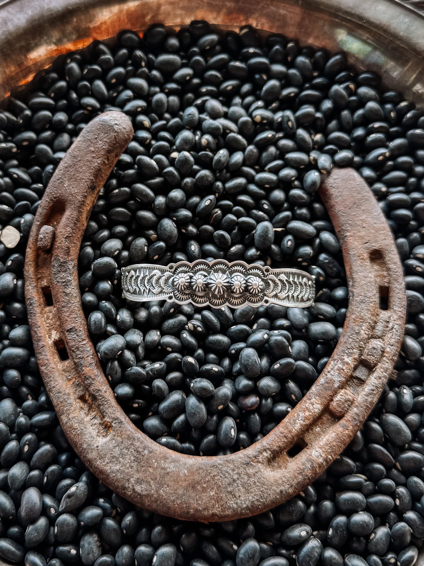 Picayune Silver Stamped Cuff Bracelet