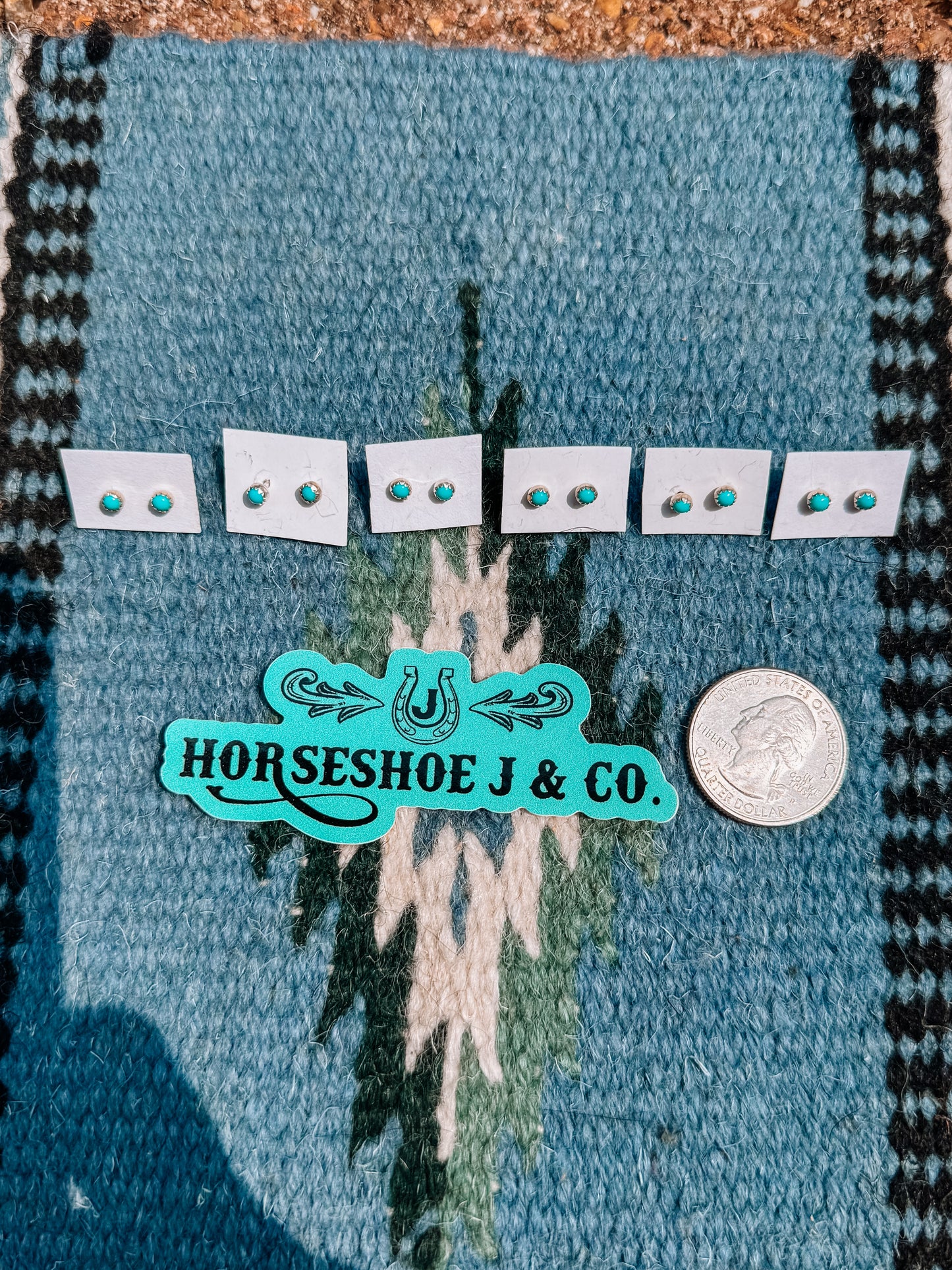 Tiny Turquoise Studs