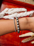 10mm Sterling Silver Pearl Bracelet - Horseshoe J & Co.