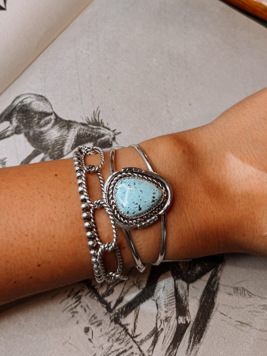 Sheldon Pale Blue Cuff Bracelet