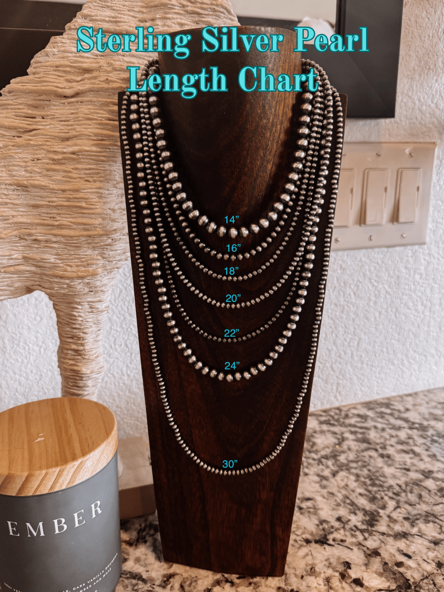 18" 12mm Sterling Silver Pearl Necklace - Horseshoe J & Co.